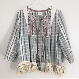 Knox Rose | XXL Bohemian Tassel Hem Cardigan